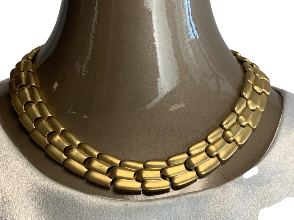 KENNETH J. LANE STYLE GOLD PANTHER LINK NECKLACE (1 of 2)