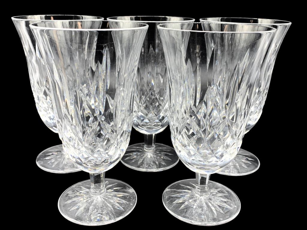 WATERFORD CRYSTAL LISMORE WINE GLASSES (5): -WATERFORD CRYSTAL LISMORE WINE GLASSES (5) -SIZE: 6.5" X 3.5"JR RL BTQ 02/15