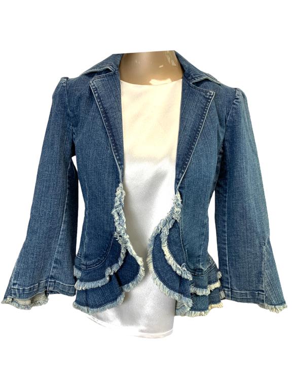 VTG SHELLI SEGAL DEMIN JACKET SIZE 8 (1 of 3)