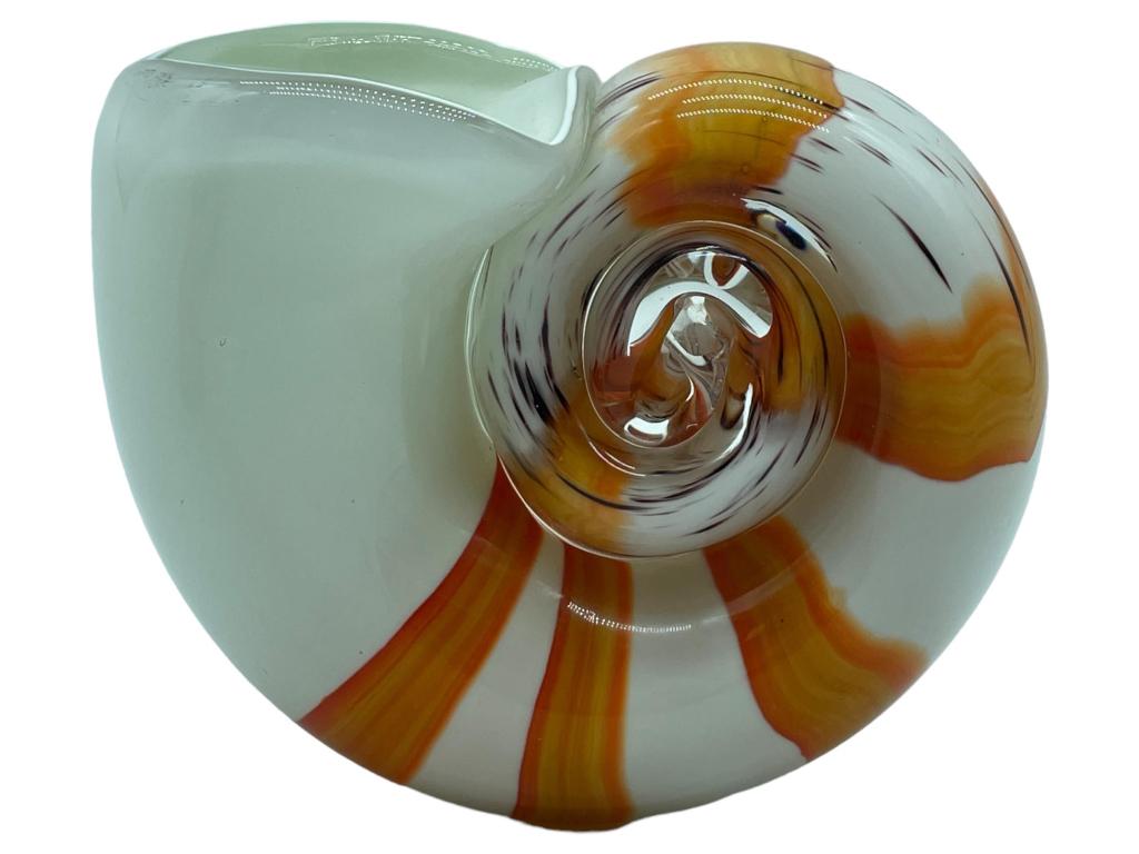 ITALIAN MURANO GLASS NAUTILUS SHELL SCULPTURE 5" (1 of 5)