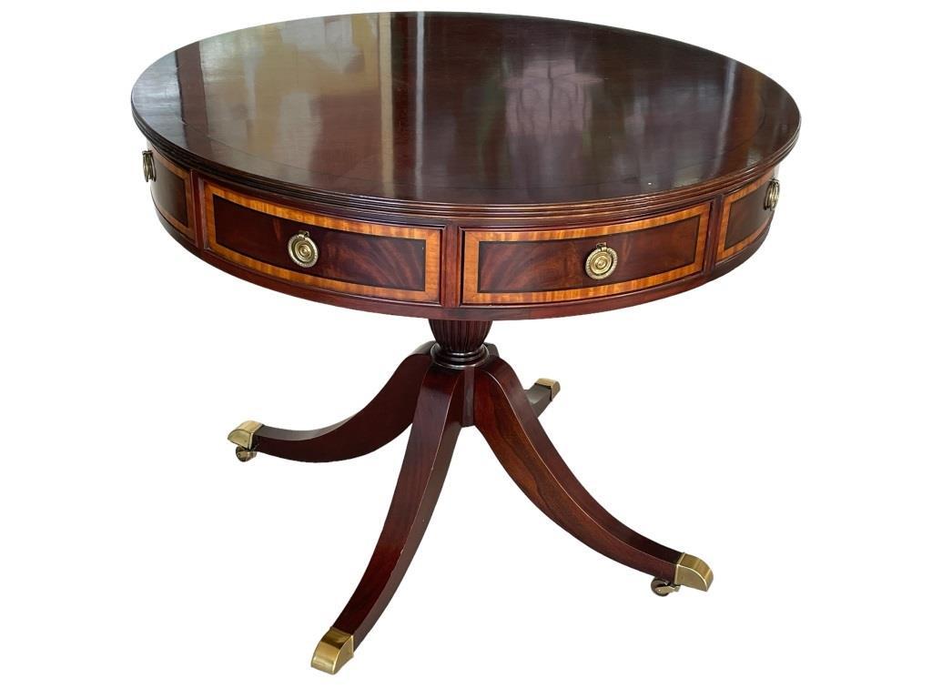 WELLINGTON HALL ROUND DRUM TABLE WITH STORAGE 48" (1 of 6)
