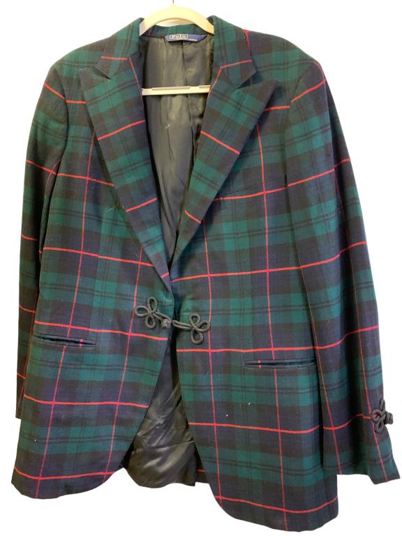 VTG RALPH LAUREN PLAID BLAZER SZ 42 (1 of 3)