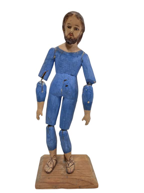 ANTIQUE CARVED WOOD SANTOS JOSEPH FIGURE 12" (1 of 5)