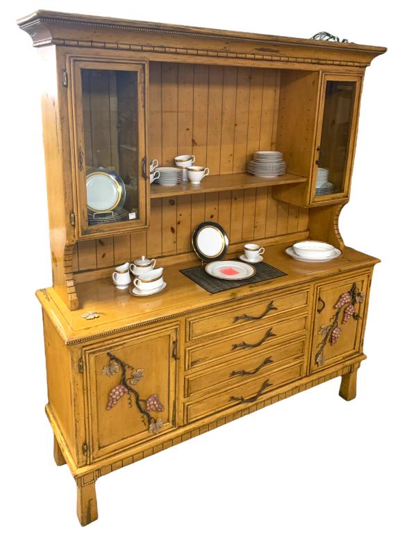 CLASSIC COUNTRY FRENCH BREAKFRONT 83": -CLASSIC COUNTRY FRENCH BREAKFRONT 83" SIZE: 20" X 72" X 83"JR SR 03/03