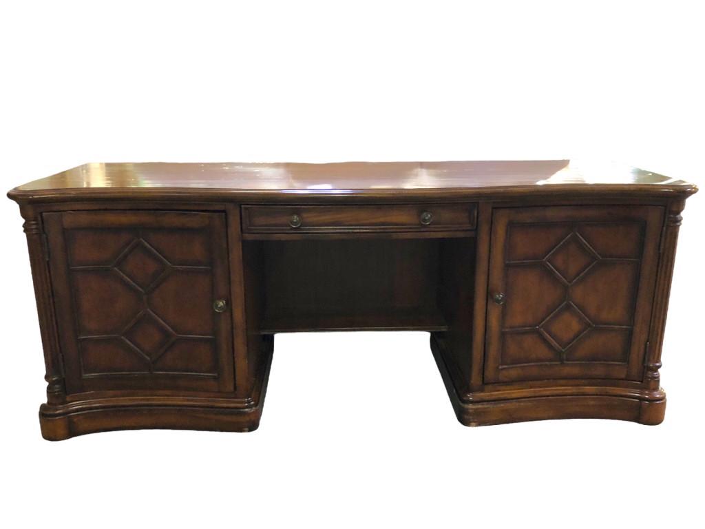 HOOKER FURNITURE SEVEN SEAS EXEC WOOD DESK 77" (1 of 10)