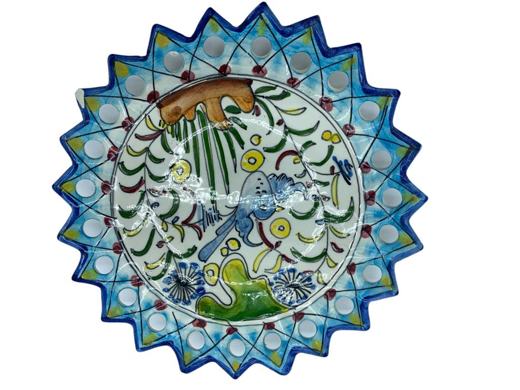 VTG PINTADO A MAO SIGNED CERAMIC WALL ART PLATTER (1 of 4)