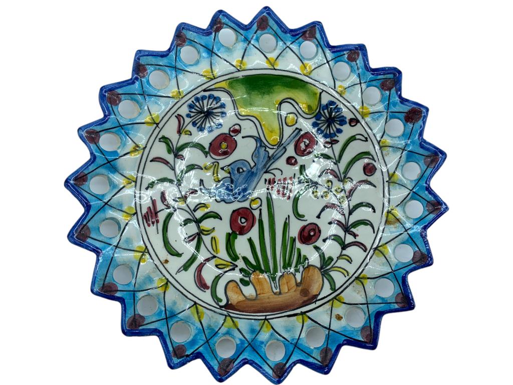 VTG PINTADO A MAO SIGNED CERAMIC WALL ART PLATTER (1 of 4)