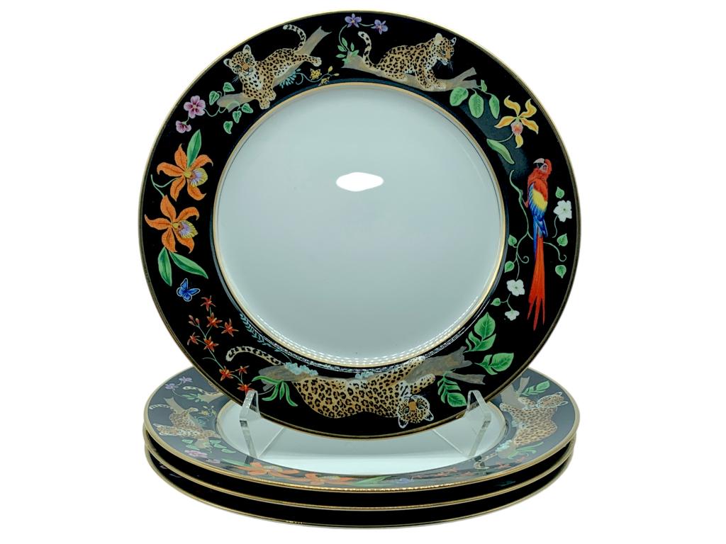 LYNN CHASE JAGUAR JUNGLE DINNER PLATES (4) (1 of 3)