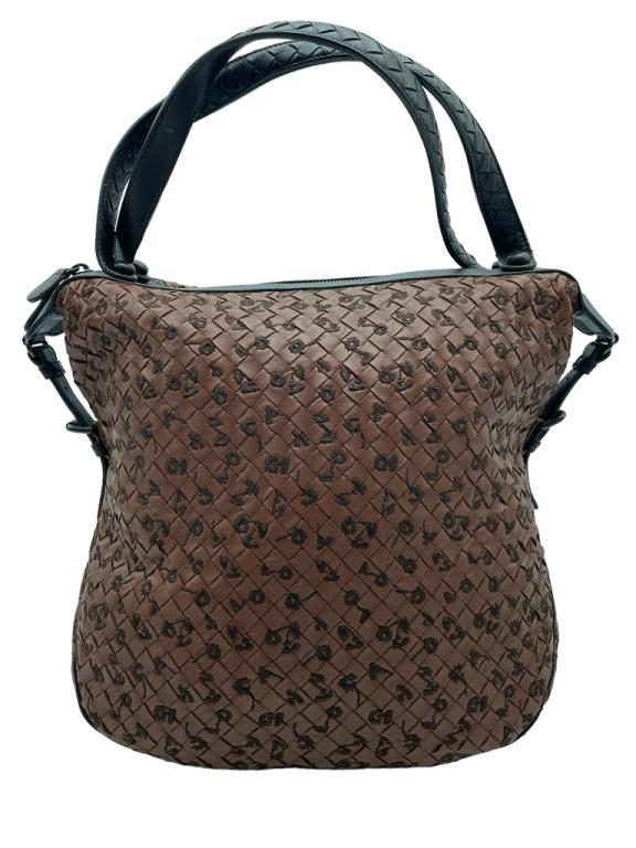 BOTTEGA VENETA BROWN WOVEN LEATHER PURSE (1 of 11)