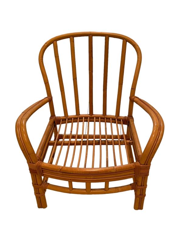 VINTAGE MID MOD BAMBOO RATTAN ARM CHAIR (1 of 5)