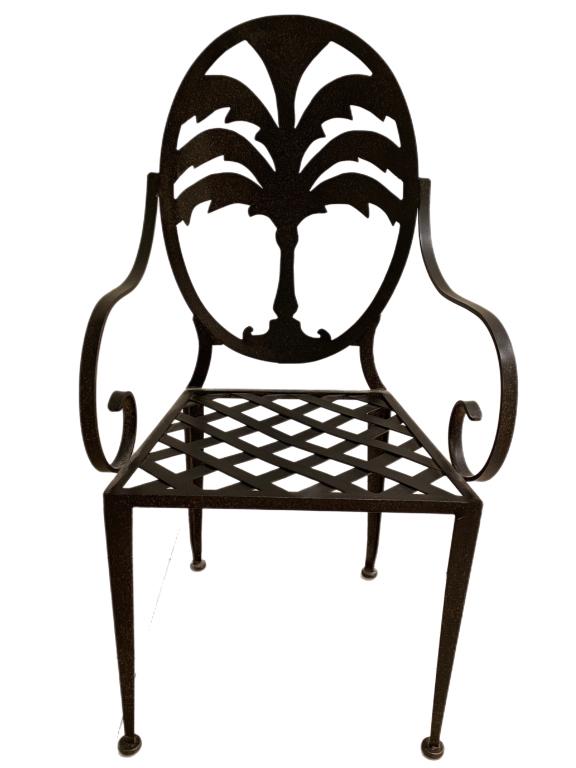 VINTAGE VICTORIAN PALM TREE ALUMINIUM CHAIR 41" (1 of 6)