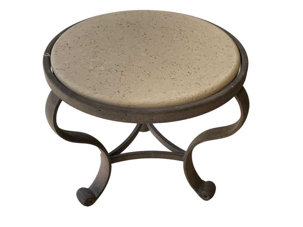 VINTAGE DECO STYLE OUTDOOR SIDE TABLE 23" (1 of 2)