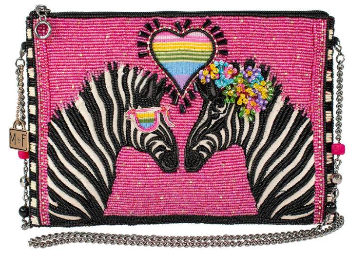 NEW MARY FRANCES SMITTEN ZEBRA LOVE CROSSBODY (1 of 2)