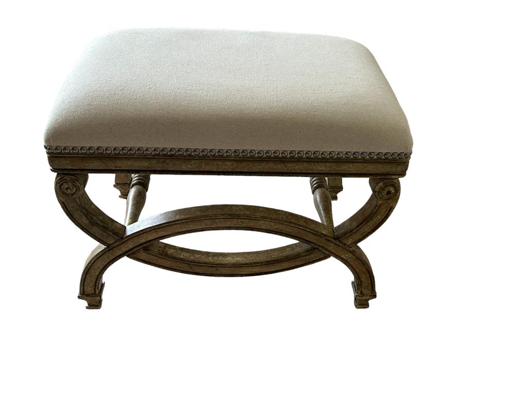 UTTERMOST KARLINE NATURAL LINEN SMALL BENCH 23" (1 of 7)