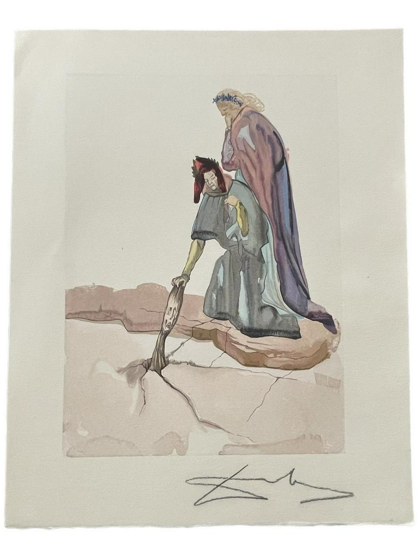SIGNED SALVADOR DALI THE DIVINE COMEDY PRINT 13" (1 of 2)