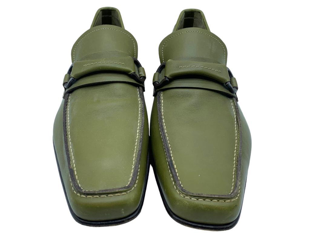 VTG SALVATORE FERRAGAMO LEATHER LOAFERS SZ 9D: -VTG SALVATORE FERRAGAMO LEATHER LOAFERS-SIZE: 9 D JR BTQ 03/21