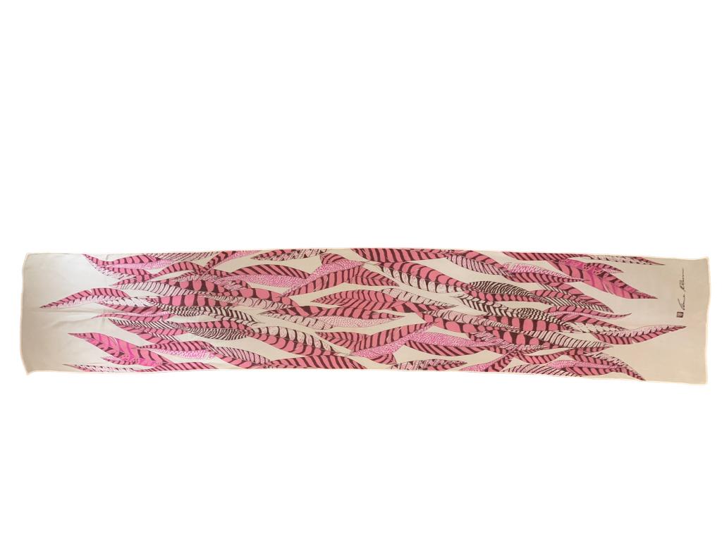 ANNE KLEIN SHEER FEATHER PRINT SCARF 69": -ANNE KLEIN SHEER FEATHER PRINT SCARF-SIZE: 13" X 69" JR BTQ 03/21