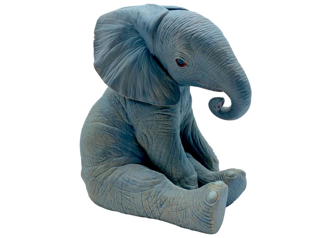 VTG LENOX AFRICAN ELEPHANT CALF C.1991: VTG LENOX AFRICAN ELEPHANT CALF C.1991 SIZE: 4.75" X 5" X 4"JR BTG GLS CSE 03/23