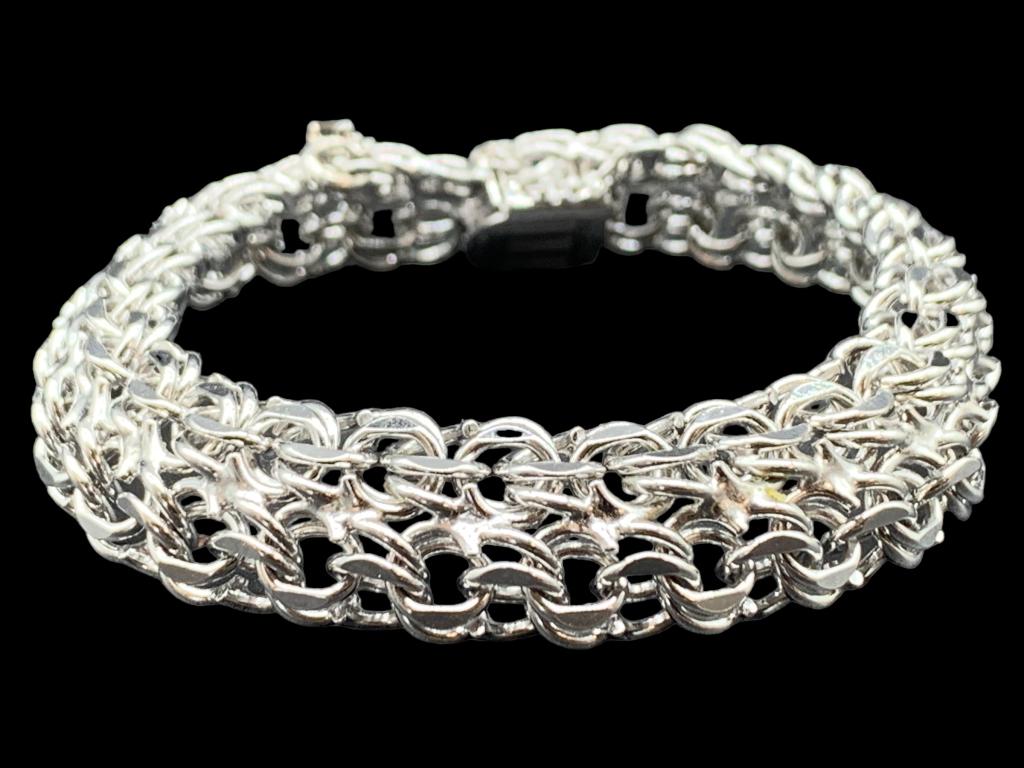 STERLING SILVER SEDUSA STYLE CHAIN LINK BRACELET (1 of 3)