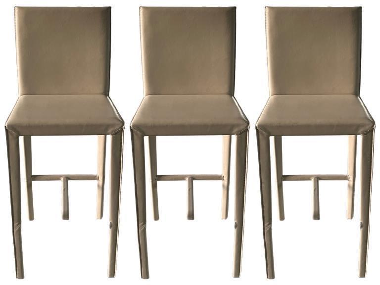 3 MARIA YEE PERUGIA LEATHER BAR STOOLS 44.5" (1 of 7)