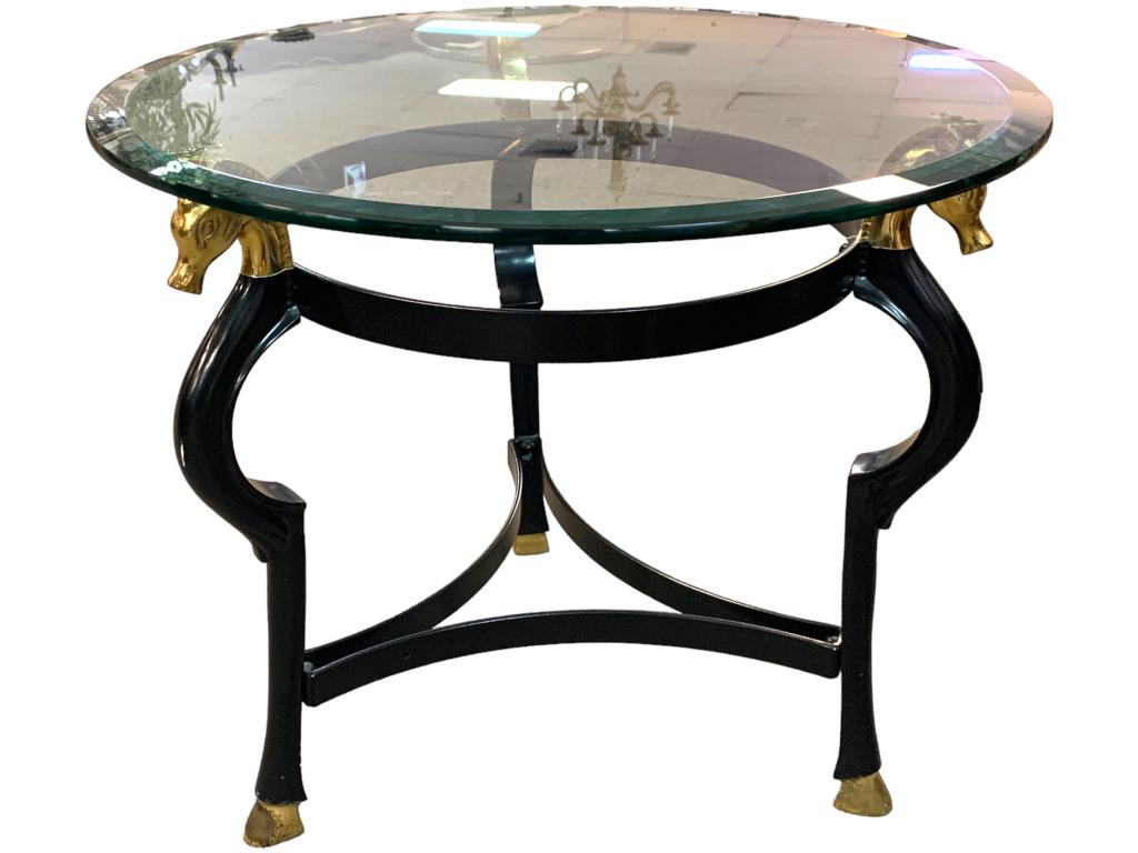 HOLLYWOOD REGENCY HORSE HEAD SIDE TABLE 27" (1 of 4)