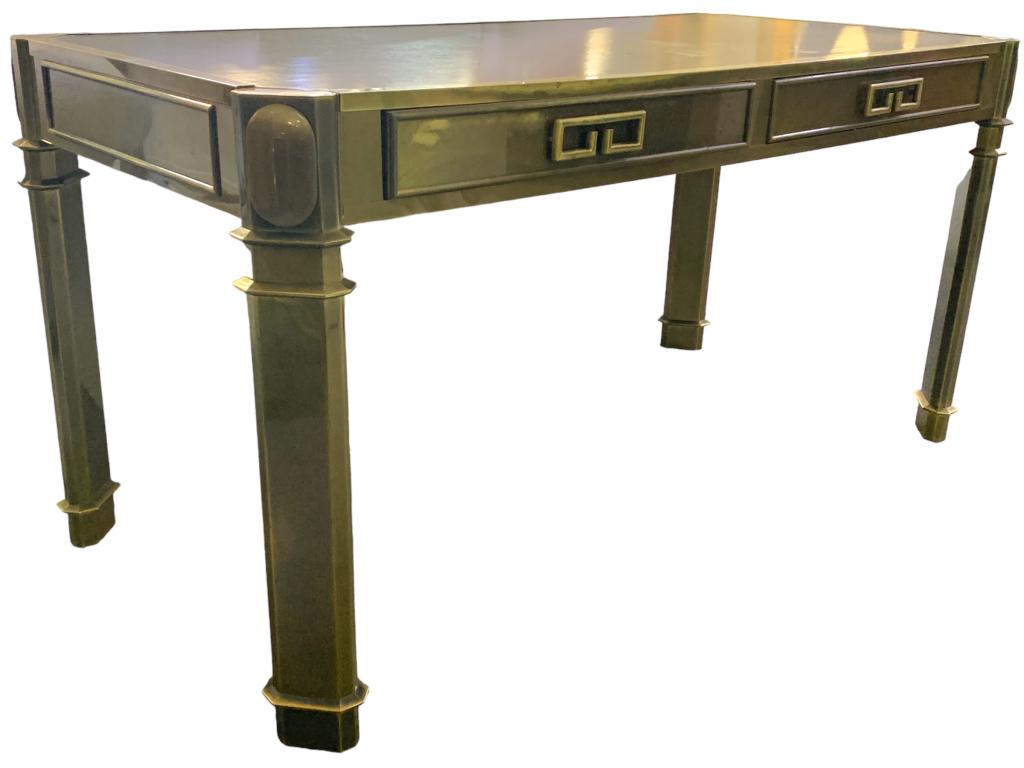 MASTERCRAFT STYLE BRONZE & BLACK DESK 60" (1 of 9)