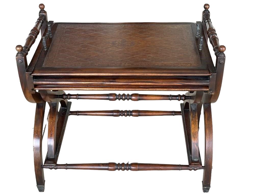 THEODORE ALEXANDER LEATHER TOP NESTING TABLES (1 of 7)