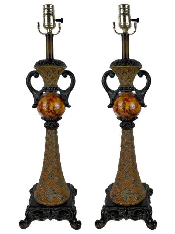 TRADITIONAL MAITLAND SMITH STYLE TABLE LAMPS 24" (1 of 8)