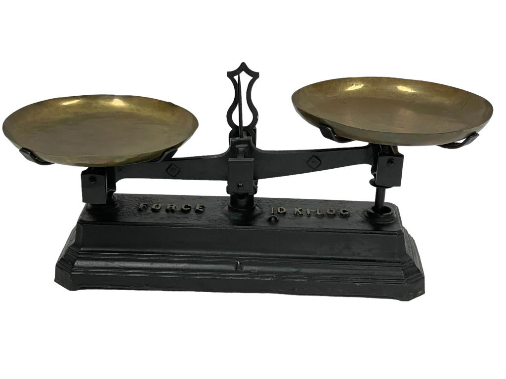 ANTIQUE FRENCH BALANCE SCALE 20" (1 of 5)