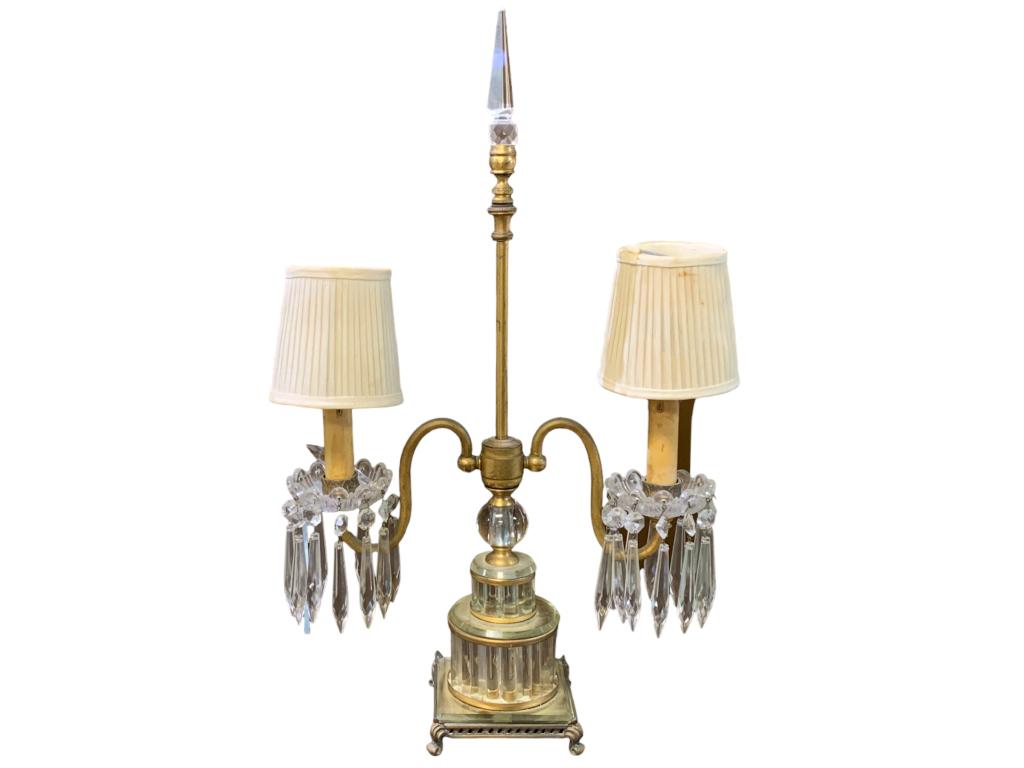 VTG 19TH CENTURY CUT CRYSTAL GIRANDOLE: -VTG 19TH CENTURY CUT CRYSTAL GIRANDOLE SIZE: 21" x 14"GOOD VINTAGE CONDITION JR SR 03/31