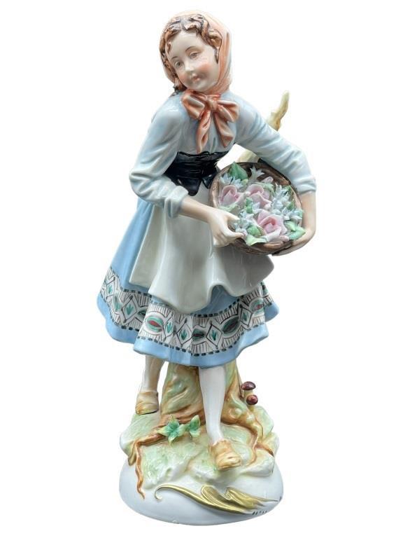 ANDREA BY SADEK GIRL WITH FLOWERS FIGURINE 13" (1 of 4)