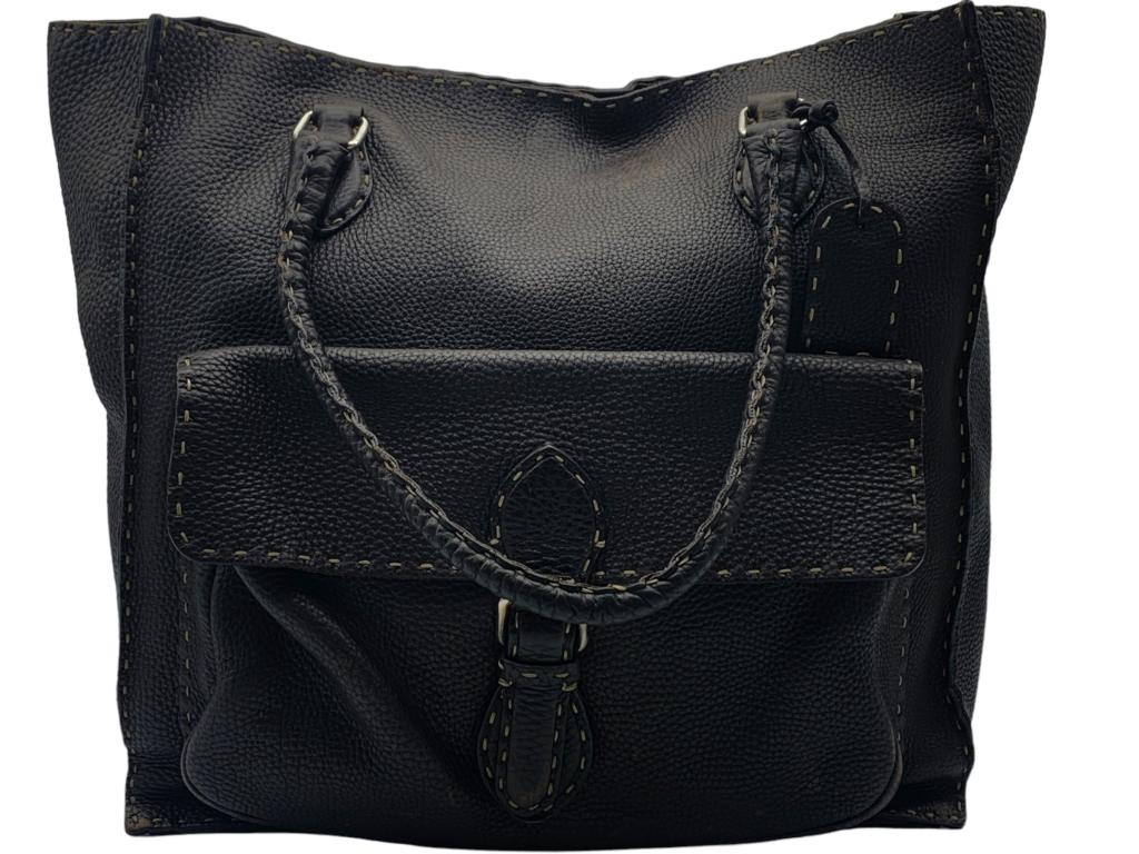 FENDI LARGE BROWN LEATHER TOTE TOTE (1 of 4)