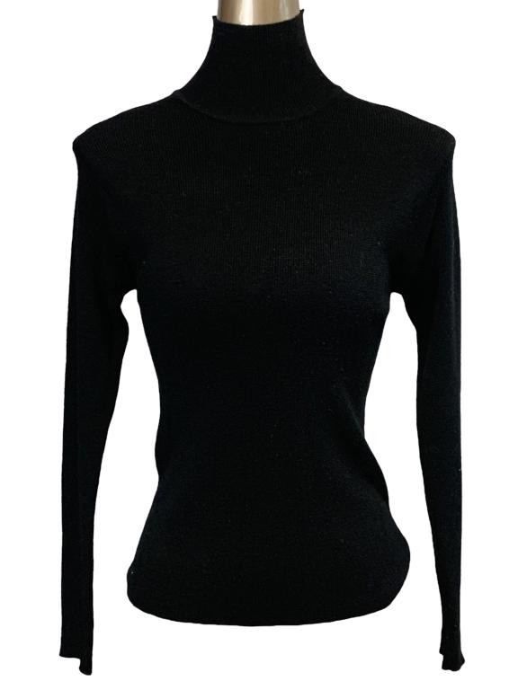 EMANUEL UNGARO BLACK TURTLENECK SIZE SMALL (1 of 3)