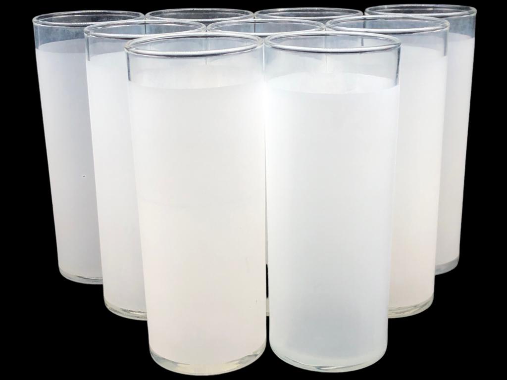 VTG WHITE FROSTED TOM COLLINS STYLE COOLER GLASS 9 (1 of 4)