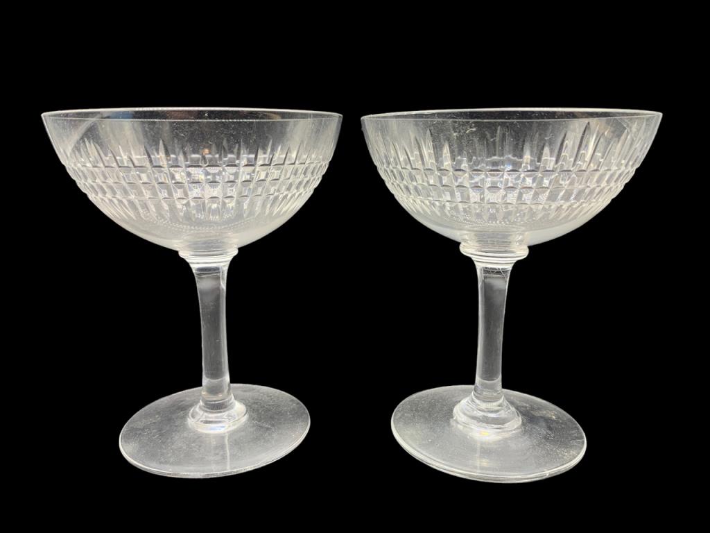 VTG PAIR OF BACCARAT SHERBERT OR CHAMPAGNE GLASSES: VTG PAIR OF BACCARAT SHERBERT OR CHAMPAGNE GLASSES-VERY GOOD CONDITION