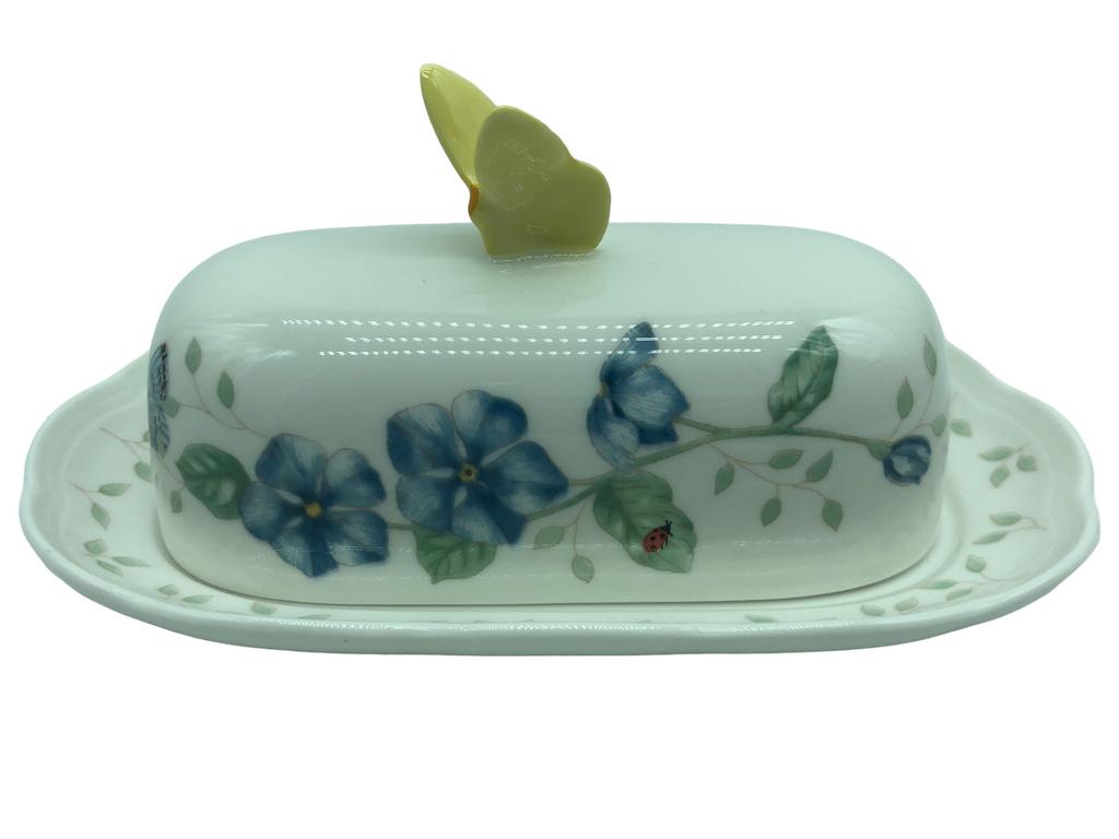 Lenox Vintage Butterfly Medoly Butter Dish