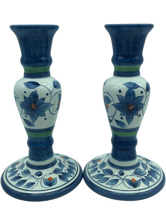 VTG PFALTZGRAFF COUNTRY CHIC PAIR OF CANDLESTICKS": VTG PFALTZGRAFF COUNTRY CHIC PAIR OF CANDLESTICKS