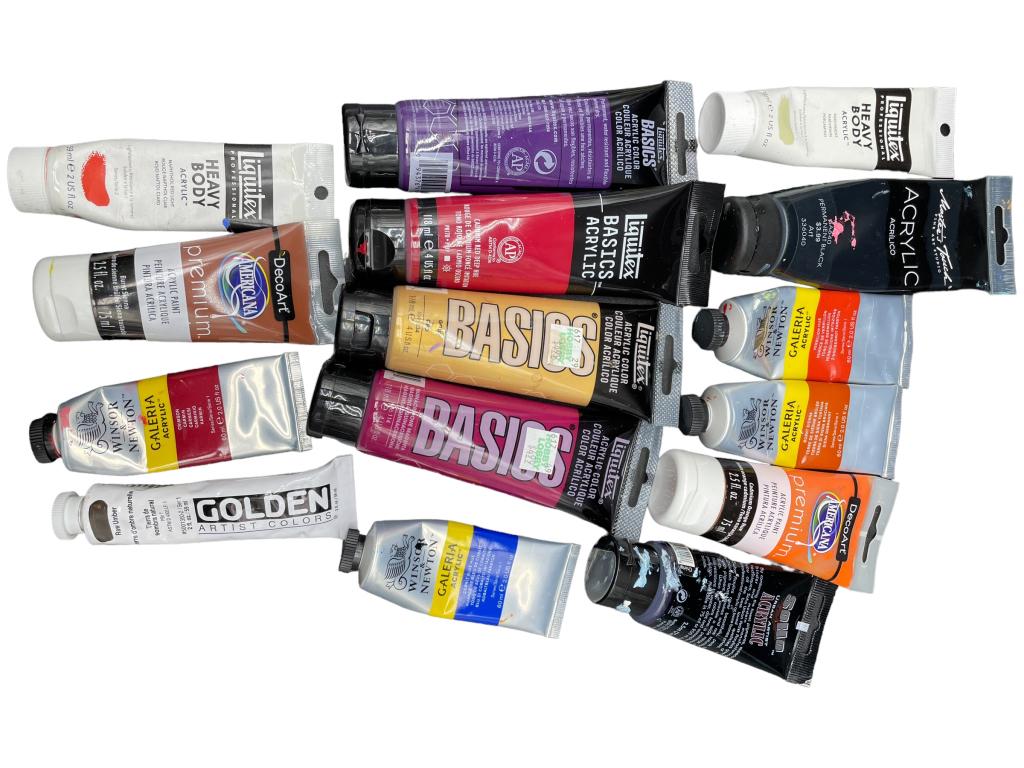 LOT OF ASSORTED ARTISTS PAINT | ART SUPPLIES (1 of 2)
