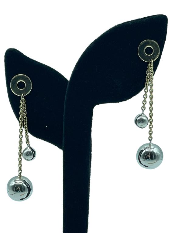 PAIR OF 14K GOLD PIERCED DANGLE EARRINGS (1 of 7)