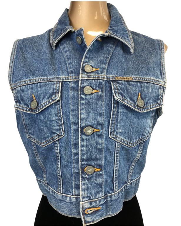 VTG CALVIN KLIEN WOMENS DENIM VEST (1 of 6)