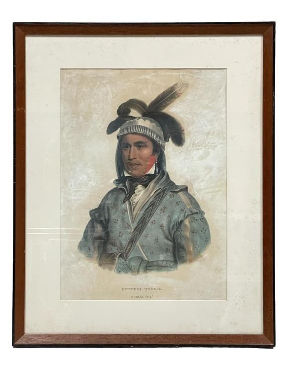 OPOTHLE YOHOLO CREEK CHIEF LITHOGRAPH PRINT 17" (1 of 2)