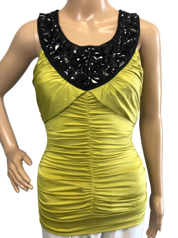 XOXO SLEEVELESS GREEN BLOUSE SZ: SMALL (1 of 3)