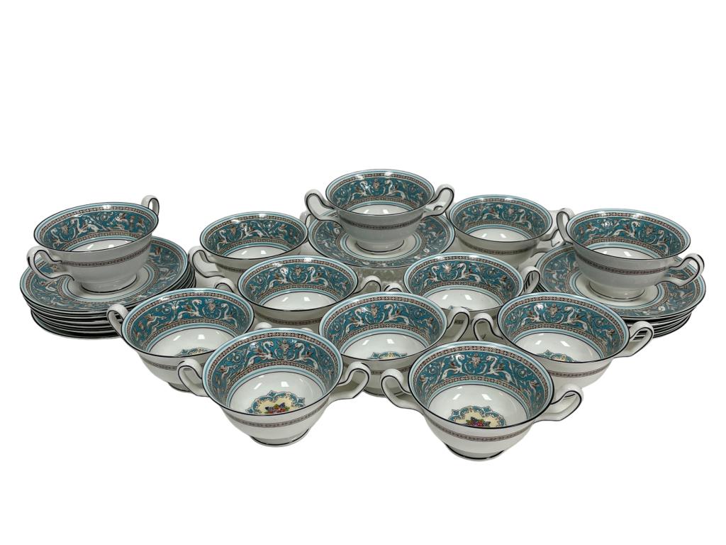 24 PIECE WEDGWOOD FLORENTINE SOUP BOWL & LINER SET (1 of 10)