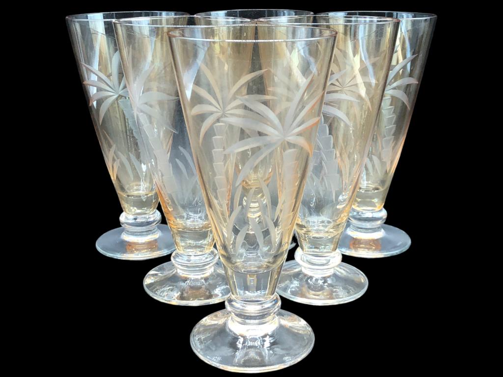 LENOX BRITISH COLONIAL AMBER ICED TEA GLASS SET-6 (1 of 4)