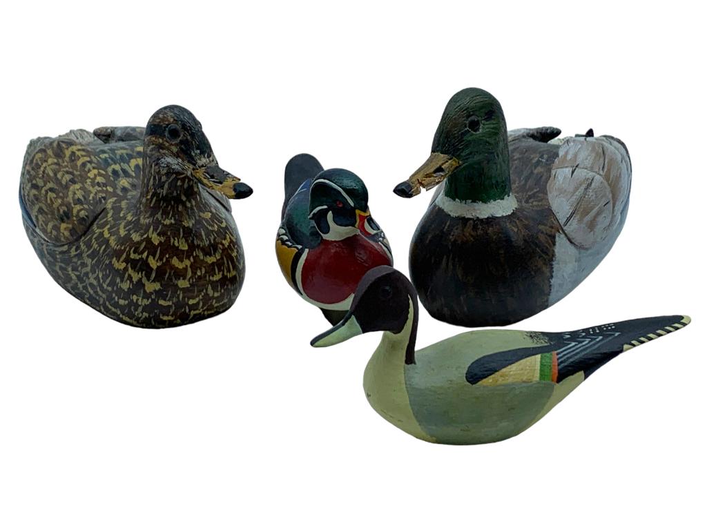 VTG BILL FAIX SIGNED HANDPAINTED DUCK DECOYS (4) (1 of 5)