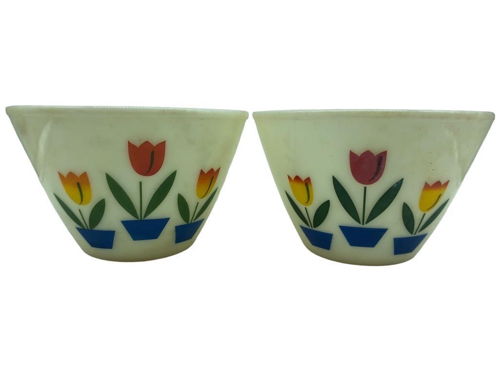 FIRE KING OVEN WARE TULIP BOWLS (2) (1 of 5)