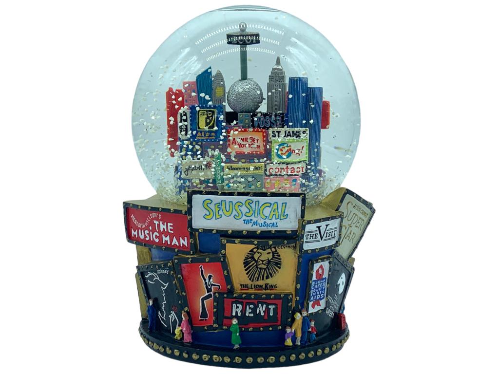 VTG NYC BROADWAY 2001 MUSICAL SNOW GLOBE 6.5" (1 of 6)