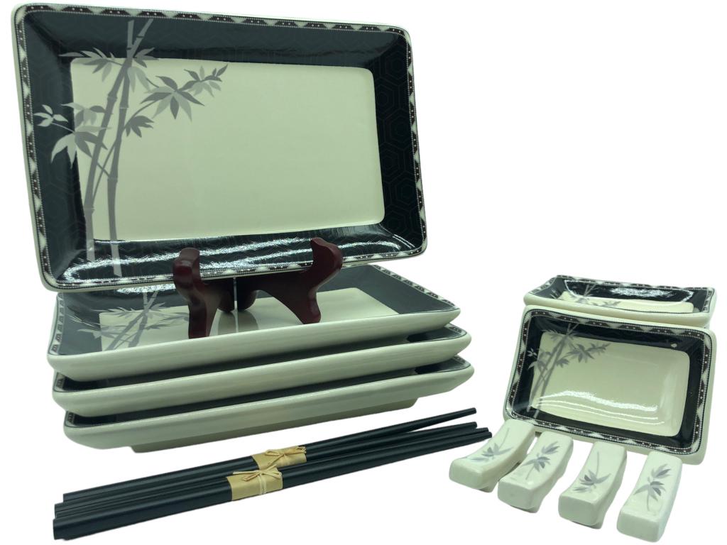 TRADITIONAL LACQUERED ASIAN SUSHI SET (1 of 5)