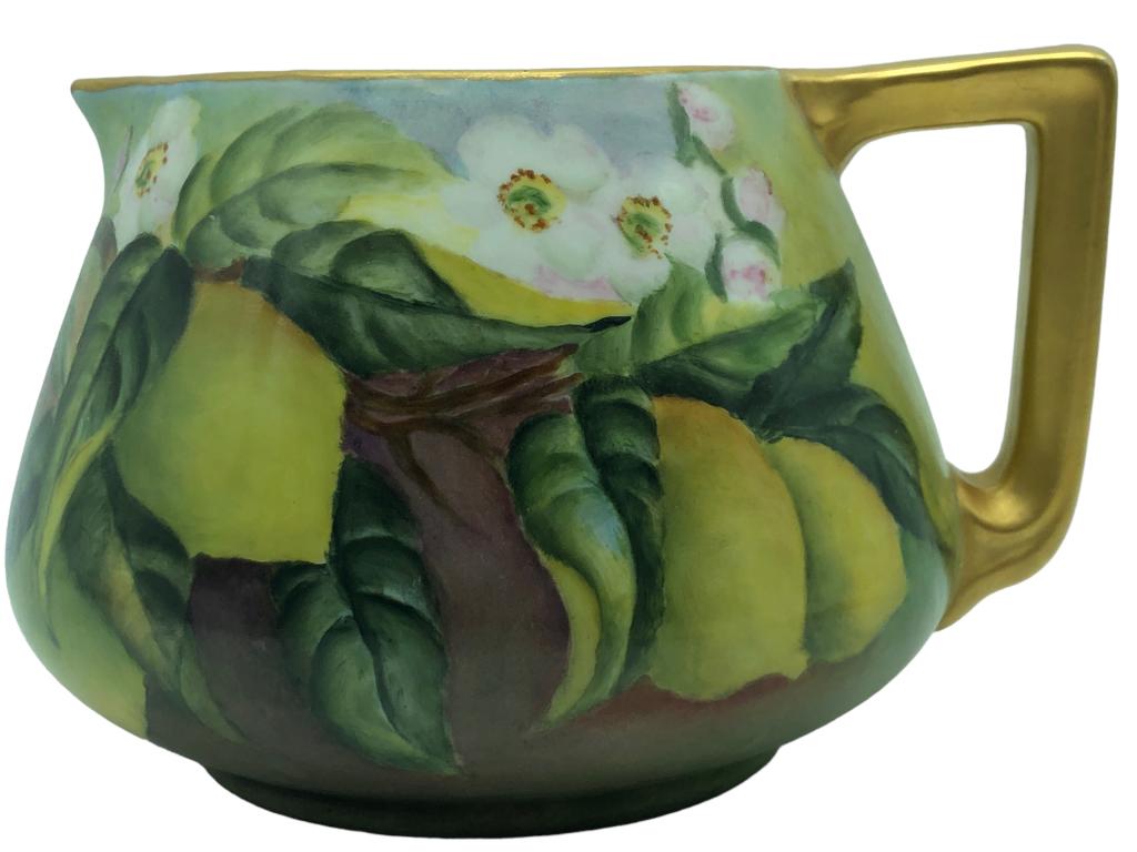LIMOGES HANDPAINTED CIDER PITCHER VASE (1 of 6)