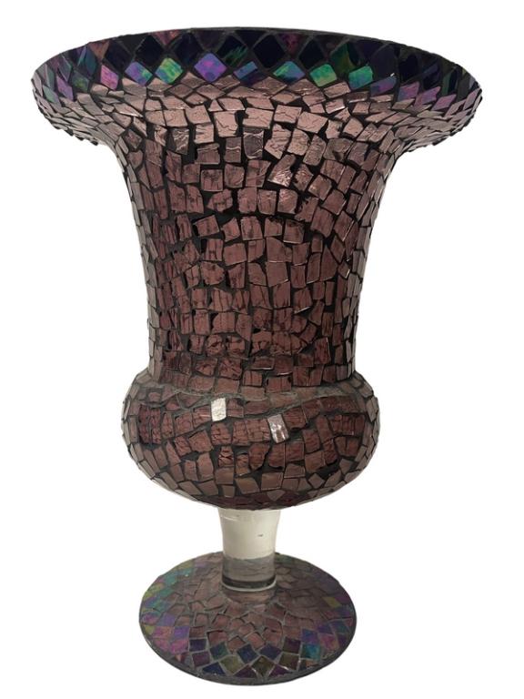TALL MOSIAC TILE PURPLE VASE 15 ": TALL MOSIAC TILE PURPLE VASE 15 "
